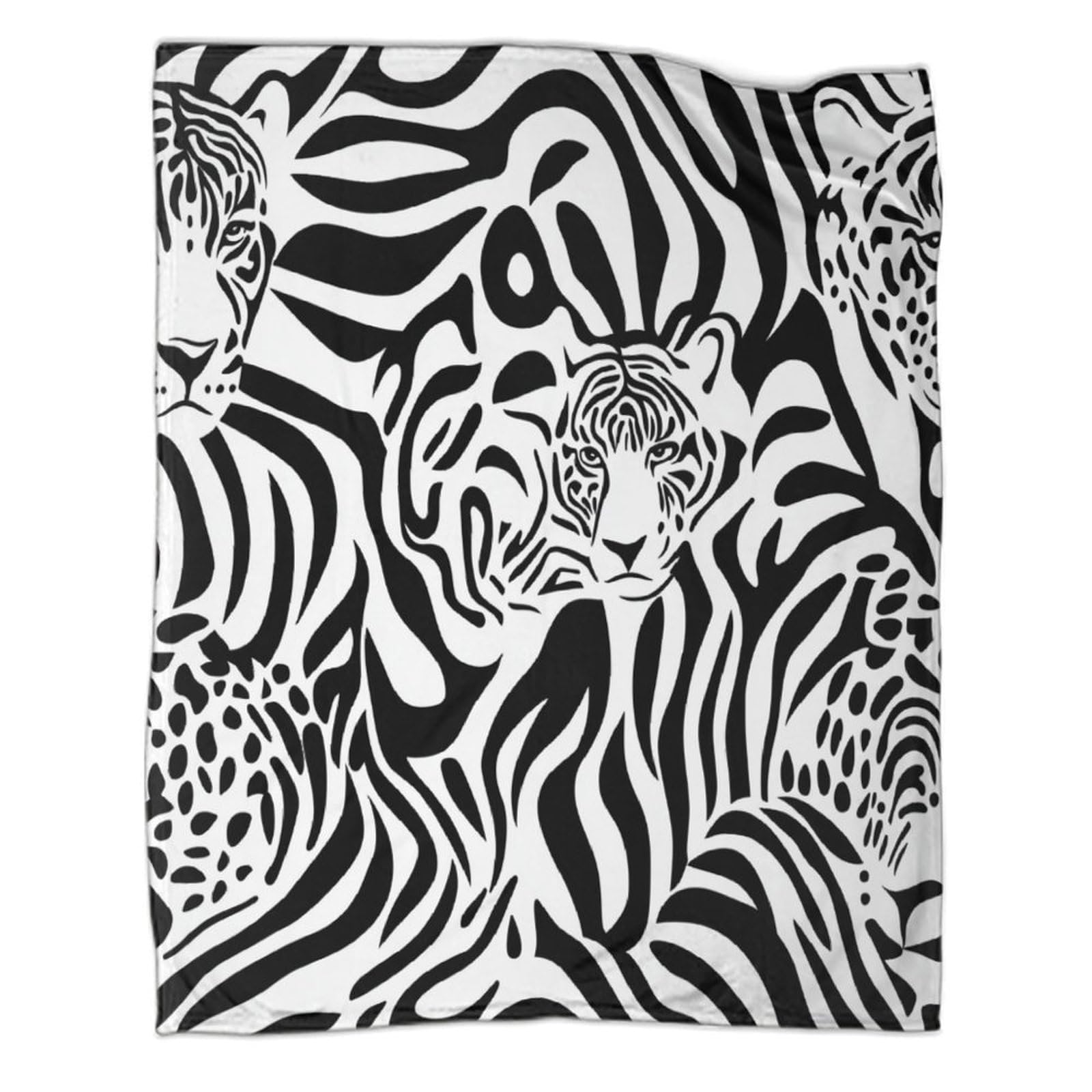 Couverture polaire art abstrait 127x152 cm en flanelle moderne pour canapé
