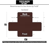 Vista 6 de U-NICE HOME Funda para sillón reclinable, reversible, con correas elásticas, resistente al agua, protege de perros y mascotas, sillón extragrande