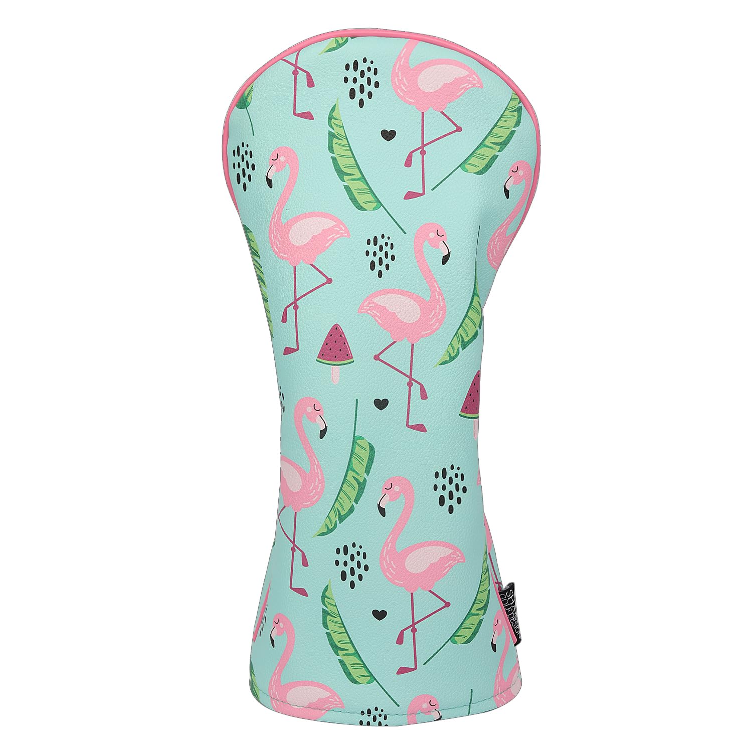 Blue&Pink Golf Headcover with Flamingos Design for Golf Club