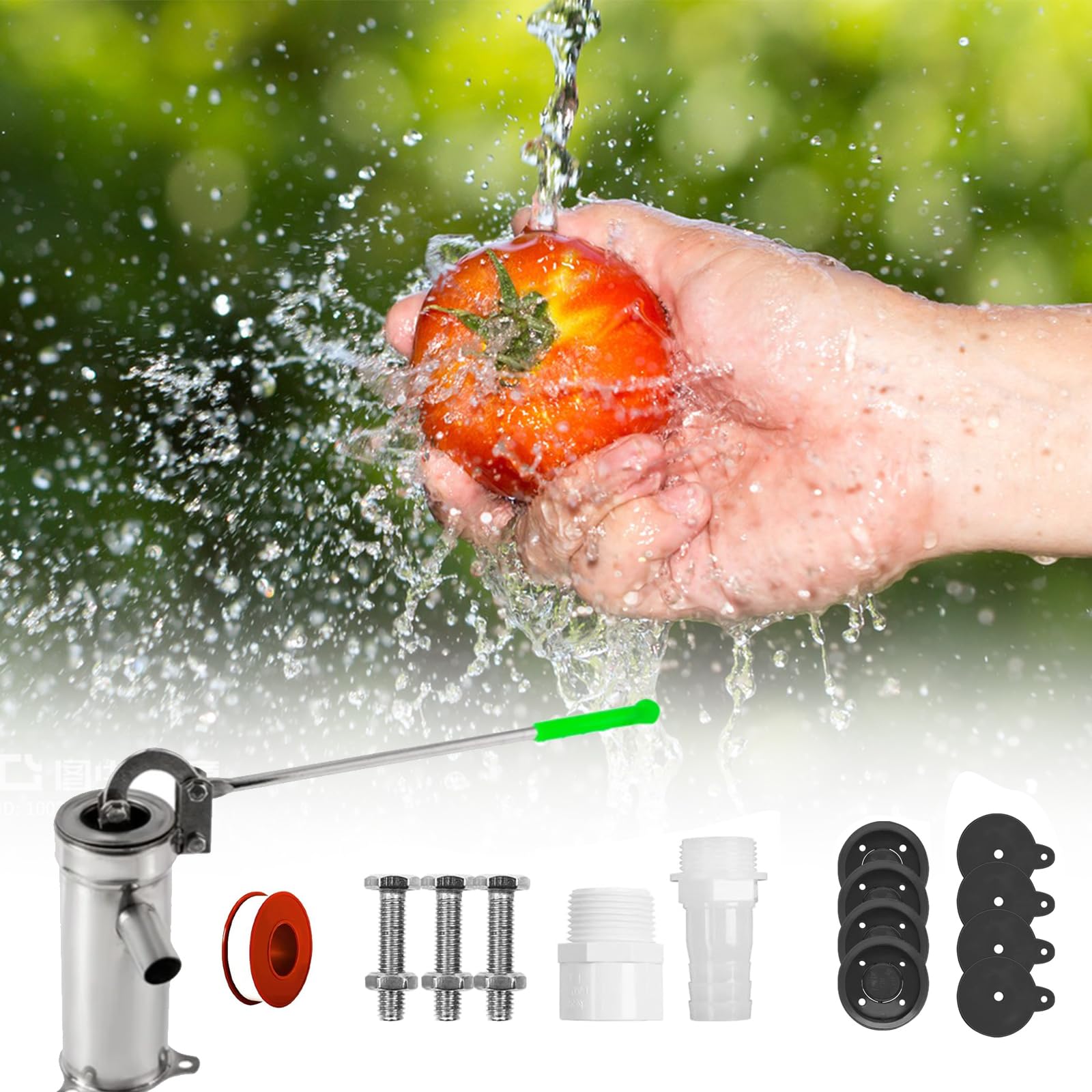 Bomba De Agua Manual, De Acero Inoxidable Juego Completo De Bomba De Pozo Manual Para Jardín Ahorro De Energía Para Barriles De Lluvia Patios Y Uso Agrícola