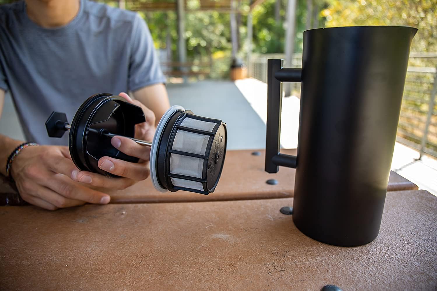 ESPRO P6 Double Walled Stainless Steel Coffee French Press Cleaning Powder, 32 Ounce, Matte Black