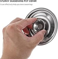 Vista 3 de DOITOOL Tapa para olla de leche de acero inoxidable, tapa universal de 3.9 pulgadas para ollas pequeñas, mini tapas reutilizables con asa en anillo