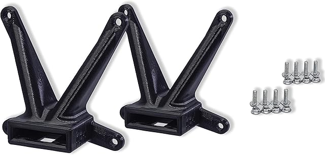 3IDEE VESA Adapter Bundle compatible with HP monitor (22f, 22es, 22ea, 24f, 24fh, 24fw, 24es, 24er, 24ea, 27f, 27fh, 27fw, 27es, 27er, 27ea) - including screw set - 75x75 mm - pack of 2 (Black)