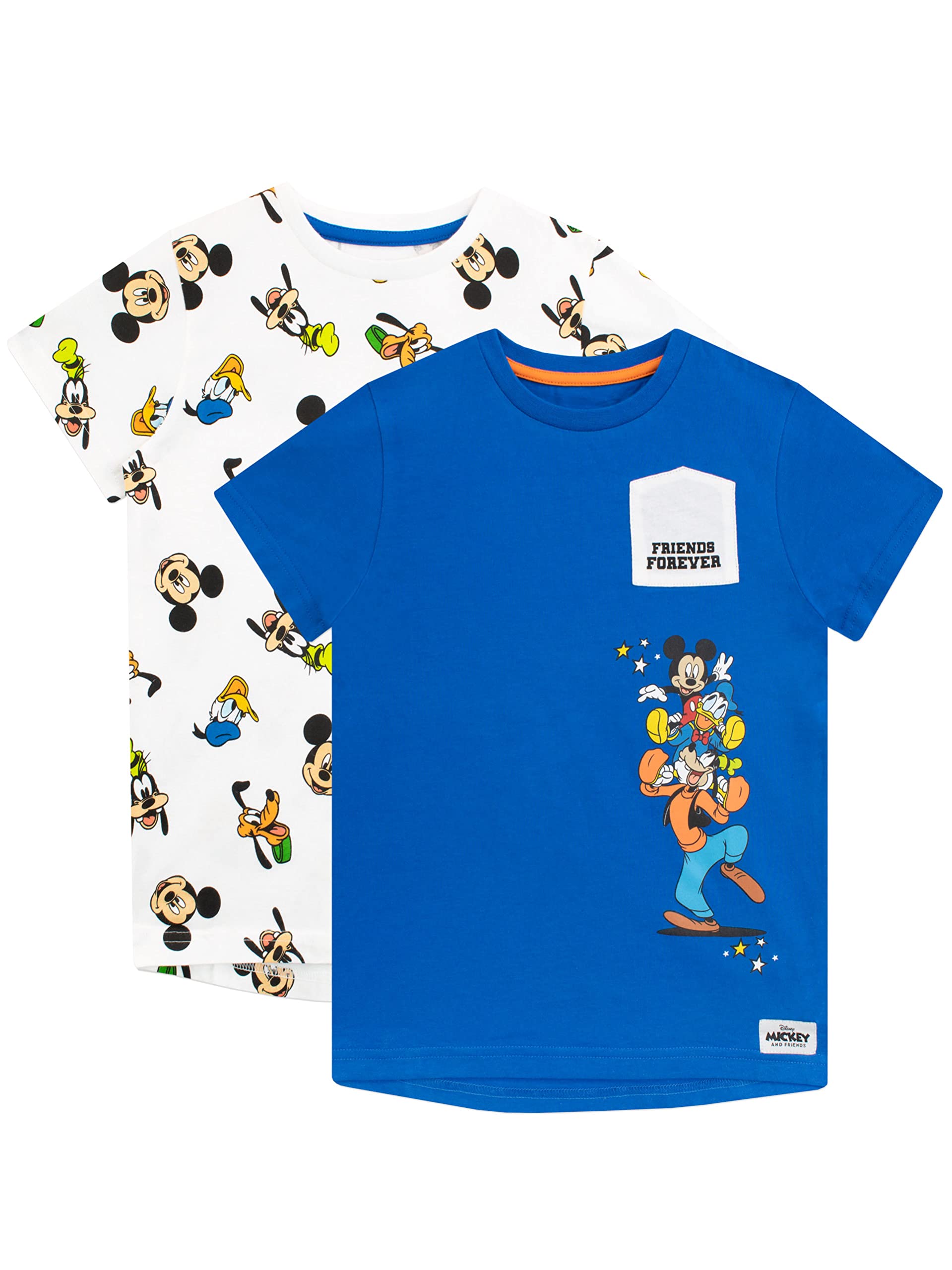 Disney Maglietta per Ragazzi Confezione da 2 Mickey Mouse