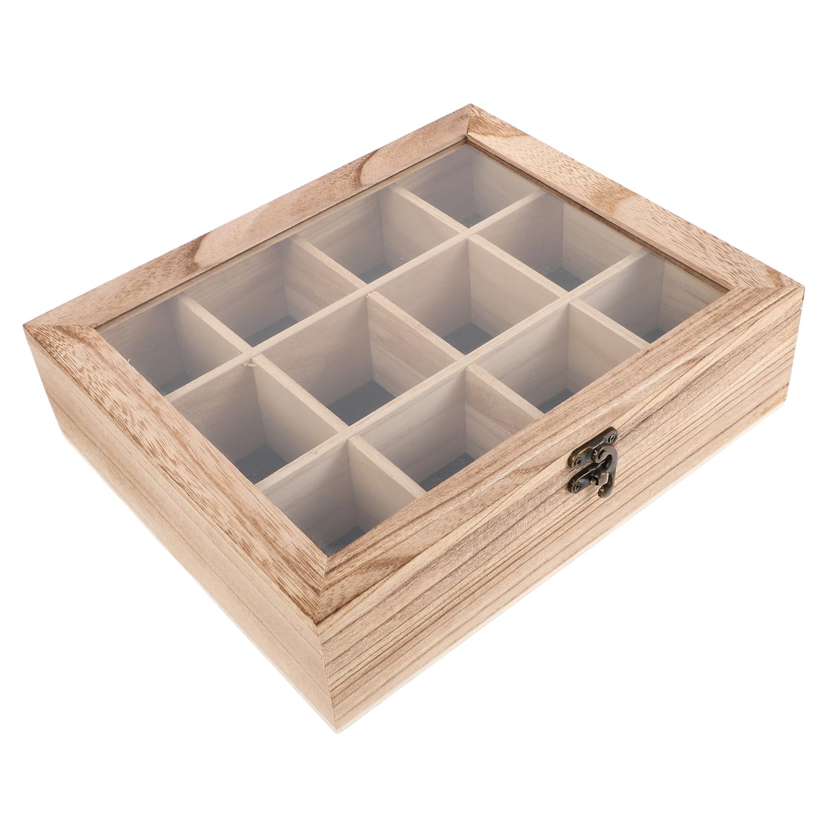 KOMBIUDA Vitrine Mit Durchsichtigem Deckel Für Die Sammlung Von Steinen Halter Für Natursteine Schaukästen Für Mineralienproben Aufbewahrung Von Steinen Aus Holz Vitrine Für