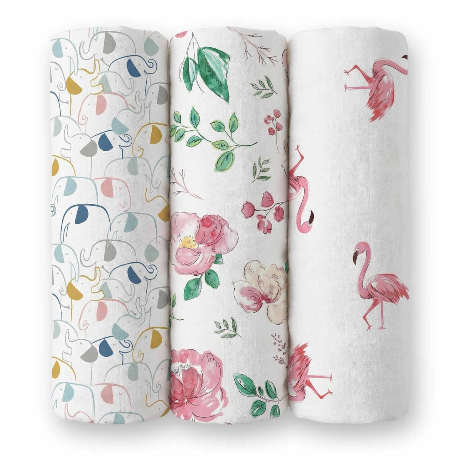 100% Cotton Muslin Swaddle Wrap for New Born Baby | Pack of 3 (100×100 cm) | Baby Blanket & Swaddles for Newborn | Nature Nexus Collection