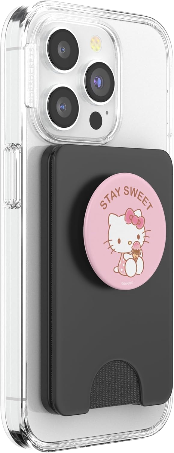 Hello Kitty with Ice Cream Pink Stay Sweet PopSockets PopWallet for MagSafe