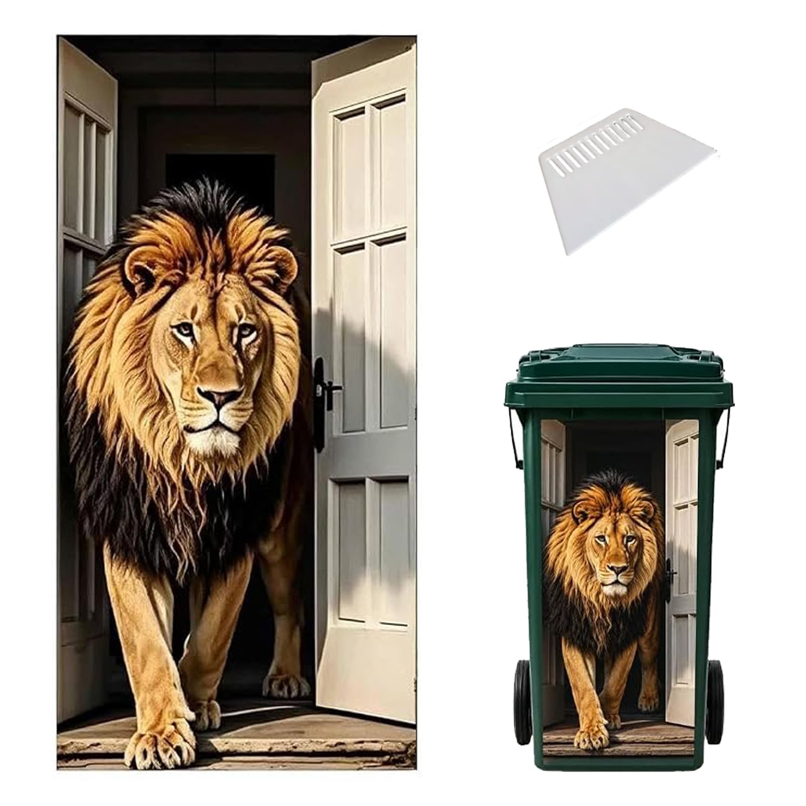 Creative Trash Can Sticker with Colourful Cartoon, Waterproof PVC (#I)