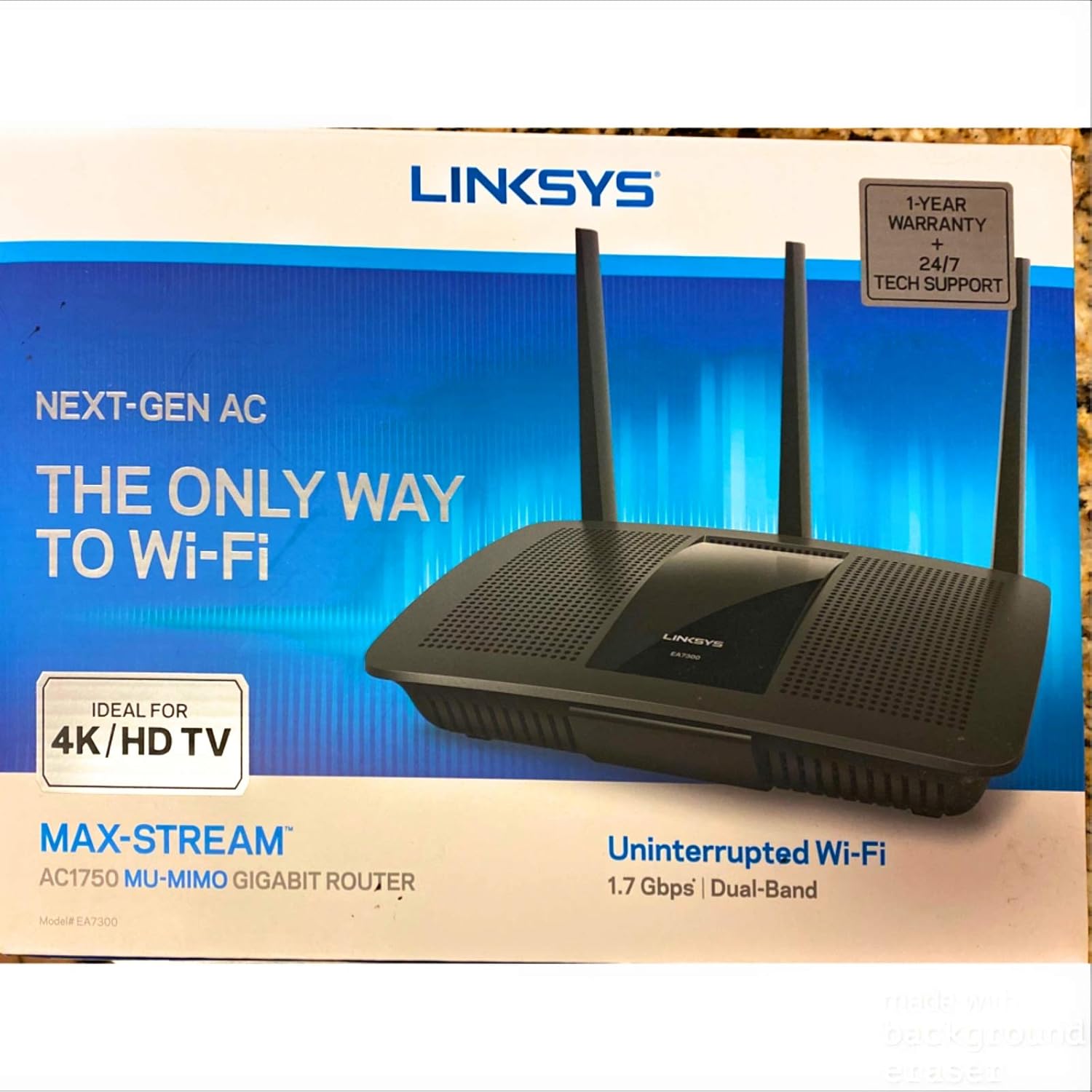 LINKSYS EA7300-RM-4100 AC1750 Dual-Band router WITH RE4100W-RM (Refurbished)