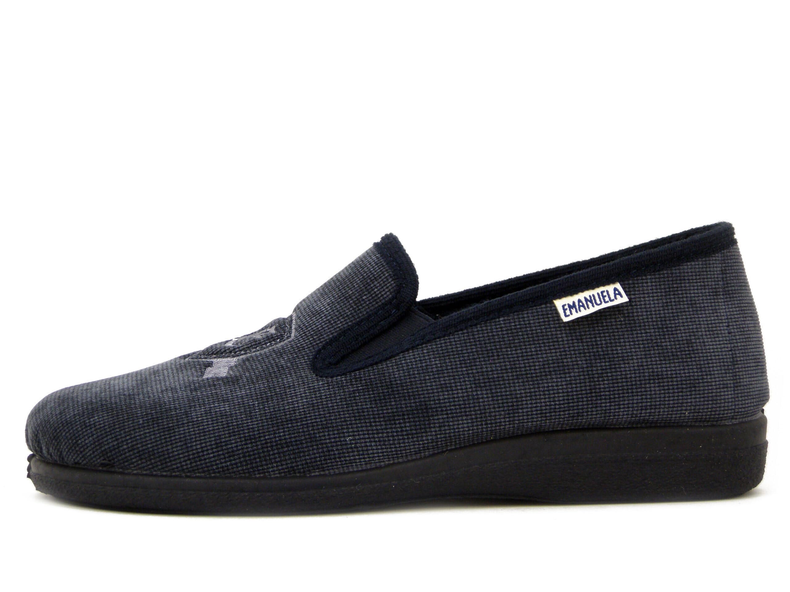 EMANUELA 968 Blu Pantofole Uomo Lavabili in Lavatrice A 30 Gradi Zeppa 2,5 CM