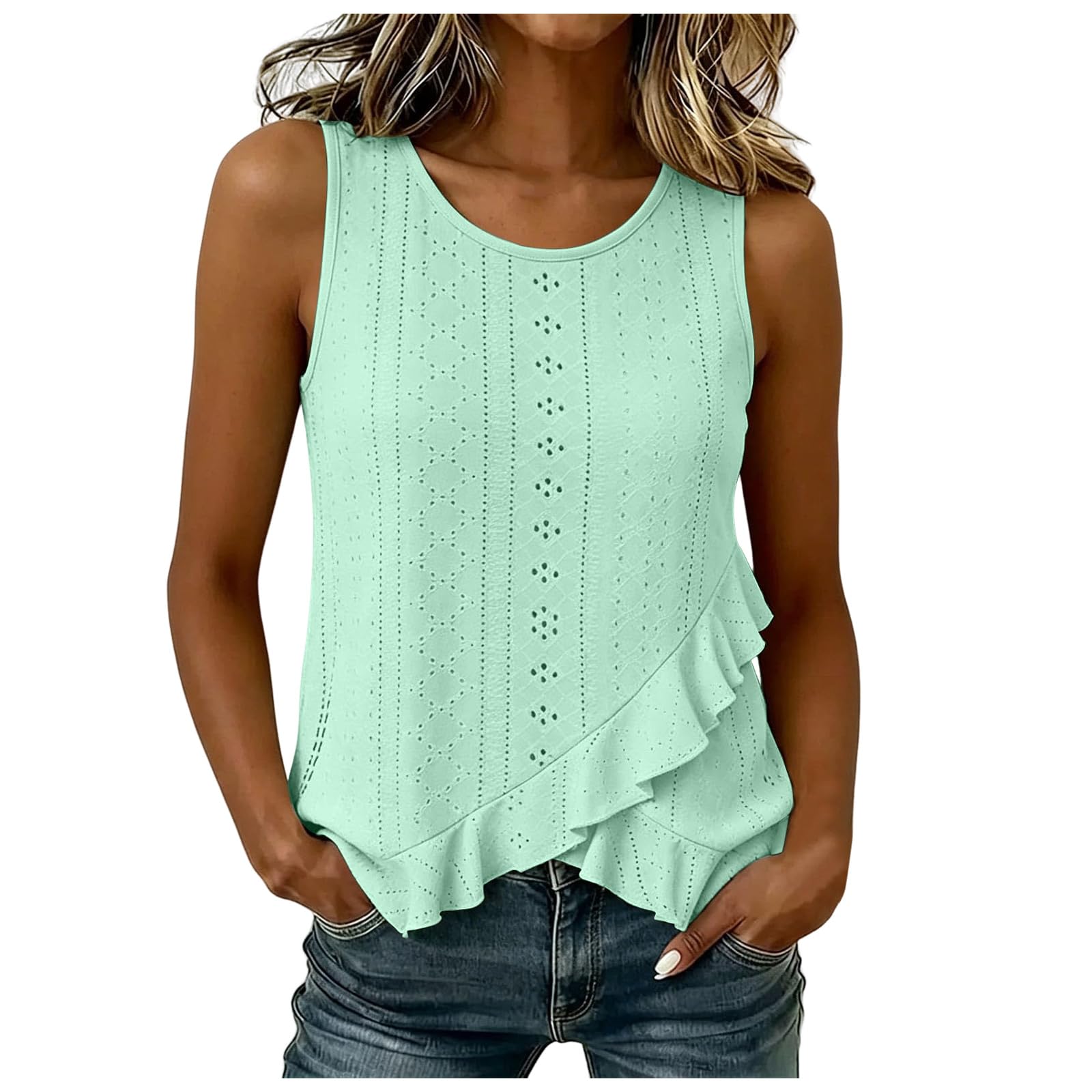 Camiseta lencera beige fresca de algodón que soluciona tus conjuntos informales de verano 8