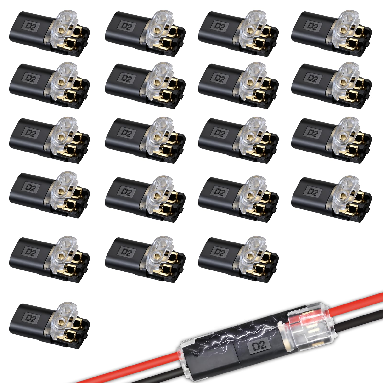 Quick Wire Connectors - No Stripping Needed -10