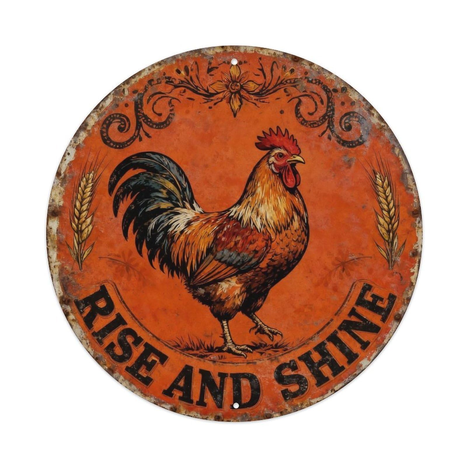 Rise And Shine Metal Tin Sign Plaque