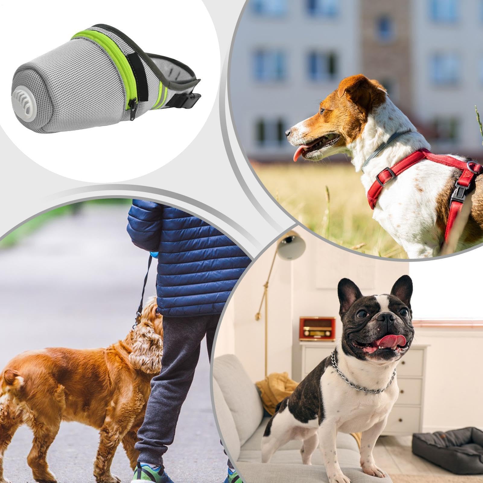 Muselière réglable et respirante pour chiens de petite et moyenne taille idéale pour le dressage, la marche, l'alimentation et éviter de lécher à l'extérieur