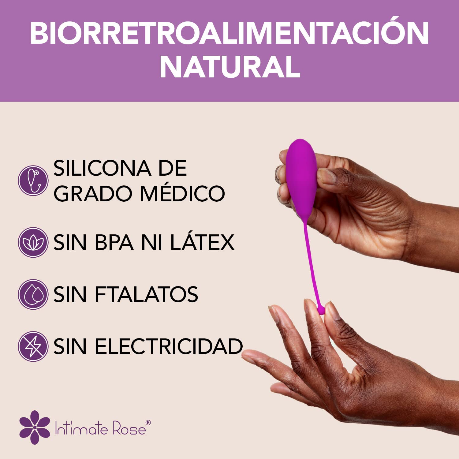 Intimate Rose - Pesas para Ejercicios Kegel de Intimate Rose - Control de la Vejiga y Ejercicios del Suelo Pélvico Silicio de próxima generación Rosa