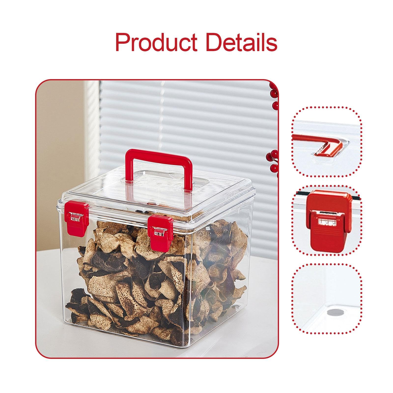 Recipiente para Almacenar Alimentos, Tarro Multiusos para Guardar Alimentos, Bote para Espaguetis, Dulces, Granos de Café, para de, 8l