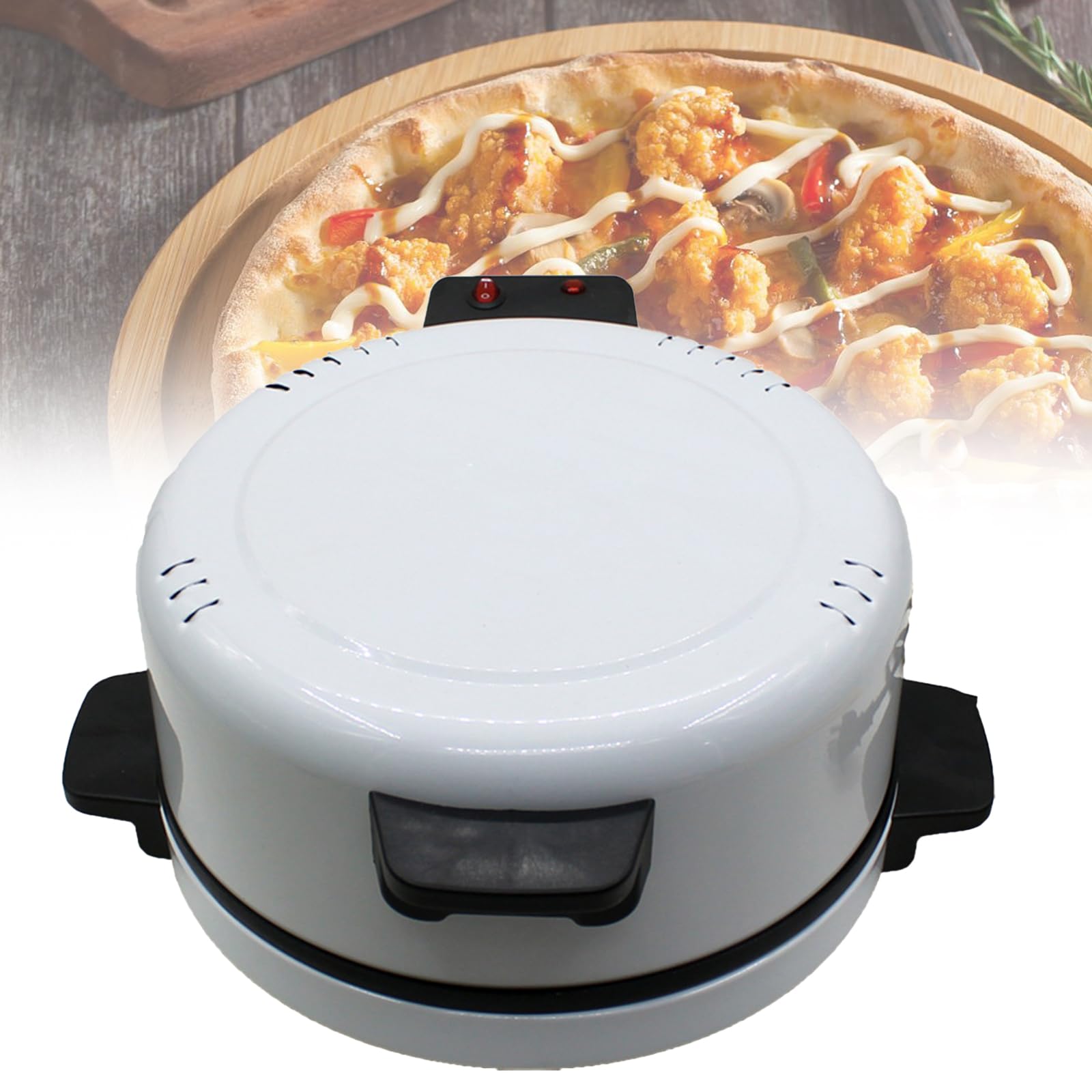 Electric Pizza Maker,1600W Countertop Pizza Oven with Indicator Light, 30CM Non-Stick Pancake Maker for Pizza, Steak, Bread