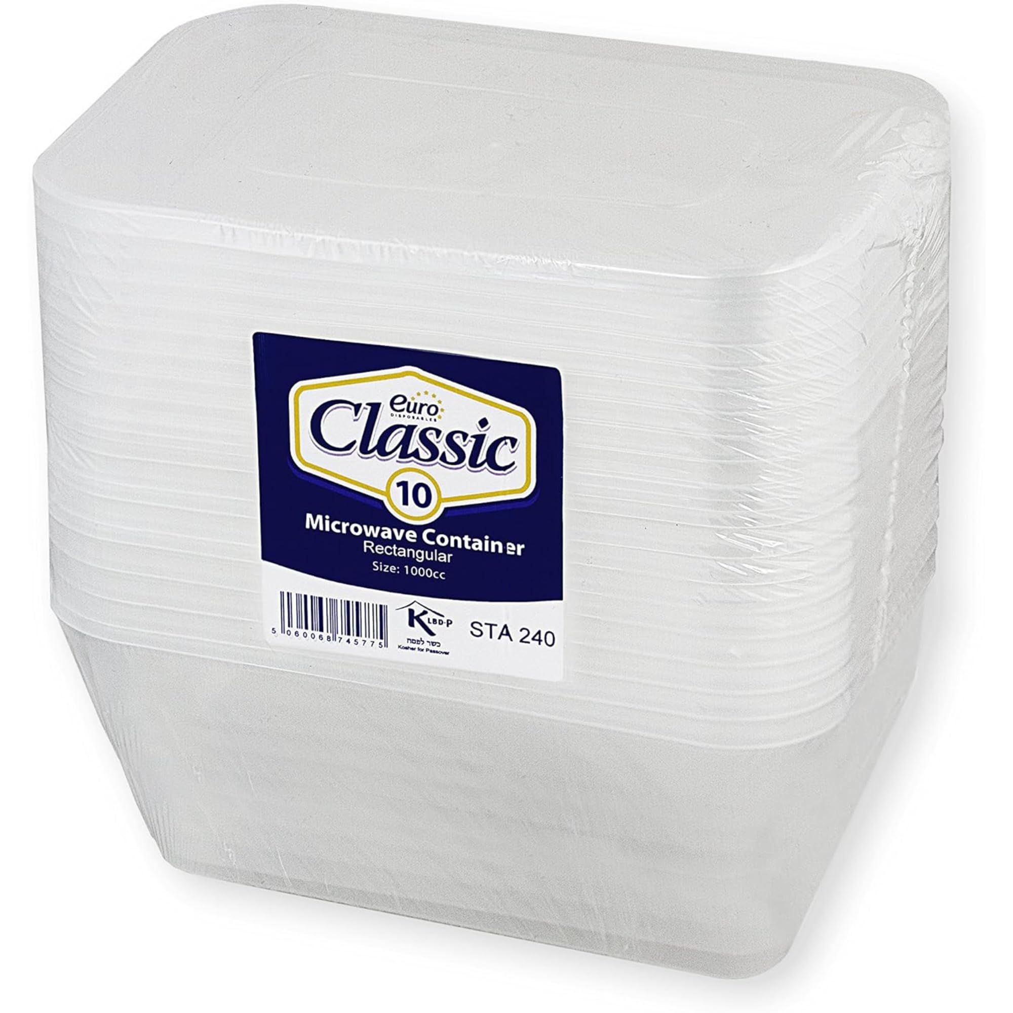 Essential Housewares 10 Food Containers with Lids - 1000ml. BPA-Free Leak-Proof Tupperware Lunch Box Meal Prep Containers Reusable. Lunchbox Snack Box Food Storage Containers