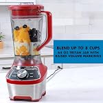 Kenmore Countertop Blender – Electric Mixer for Smoothies, Ice Crush & Pulse Function, Heavy Duty Tritan plastic Pitcher Mixer With 6 Speed, Kitchen Appliance, Dishwasher-Safe Jar, Red