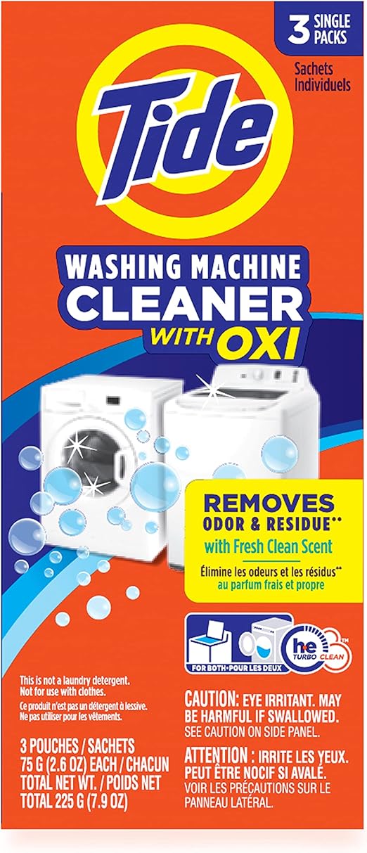 Tide Washing Machine Cleaner, Washer Machine Cleaner, Front & Top Loader Machines, 3 Count (Pack