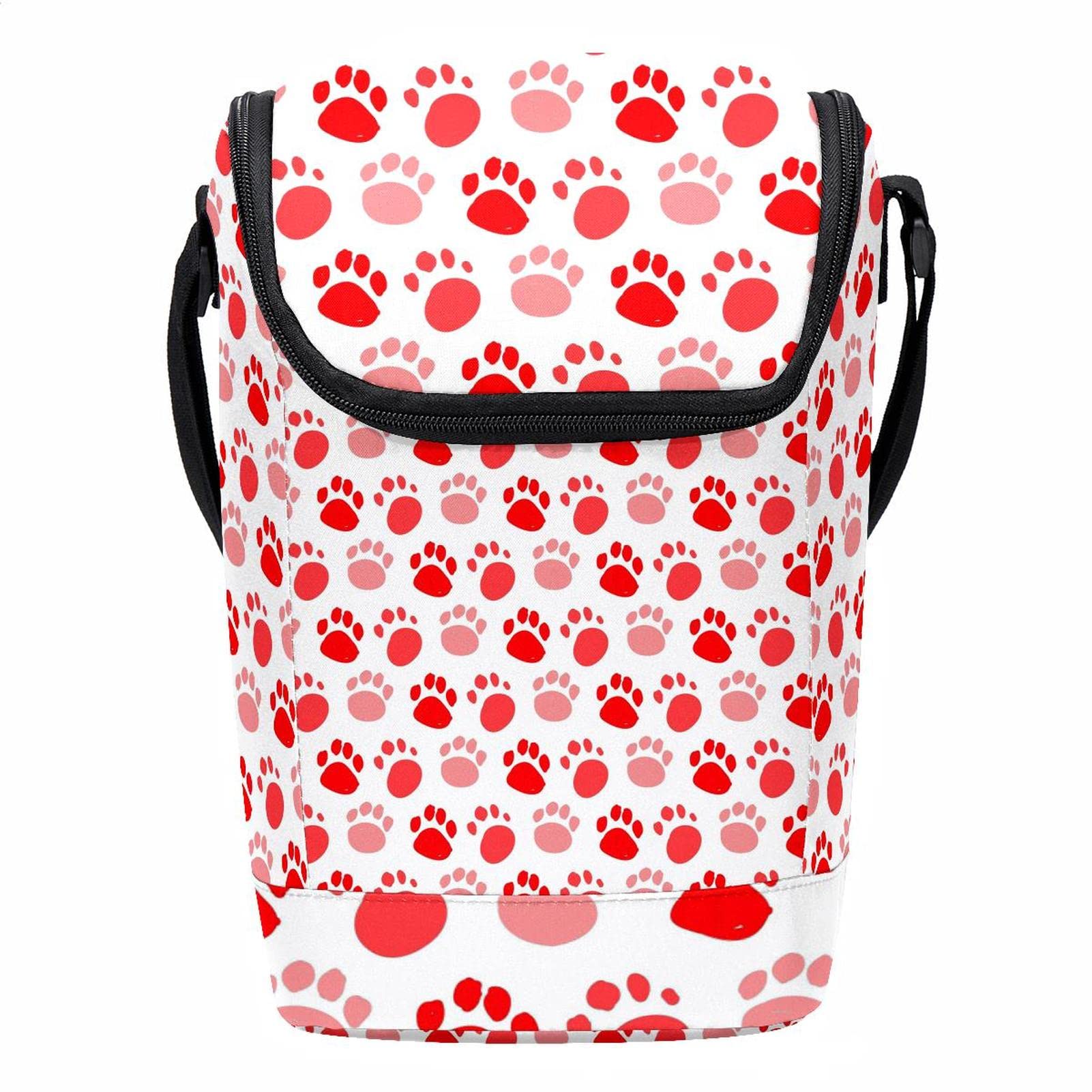Lonchera grande Dog Paws evita derrames de comida con correa