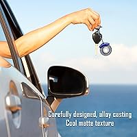 Vista 4 de Turcee Llavero de disco de freno mini llavero de freno de rueda giratoria de pieza automática llavero creativo accesorios de coche azul