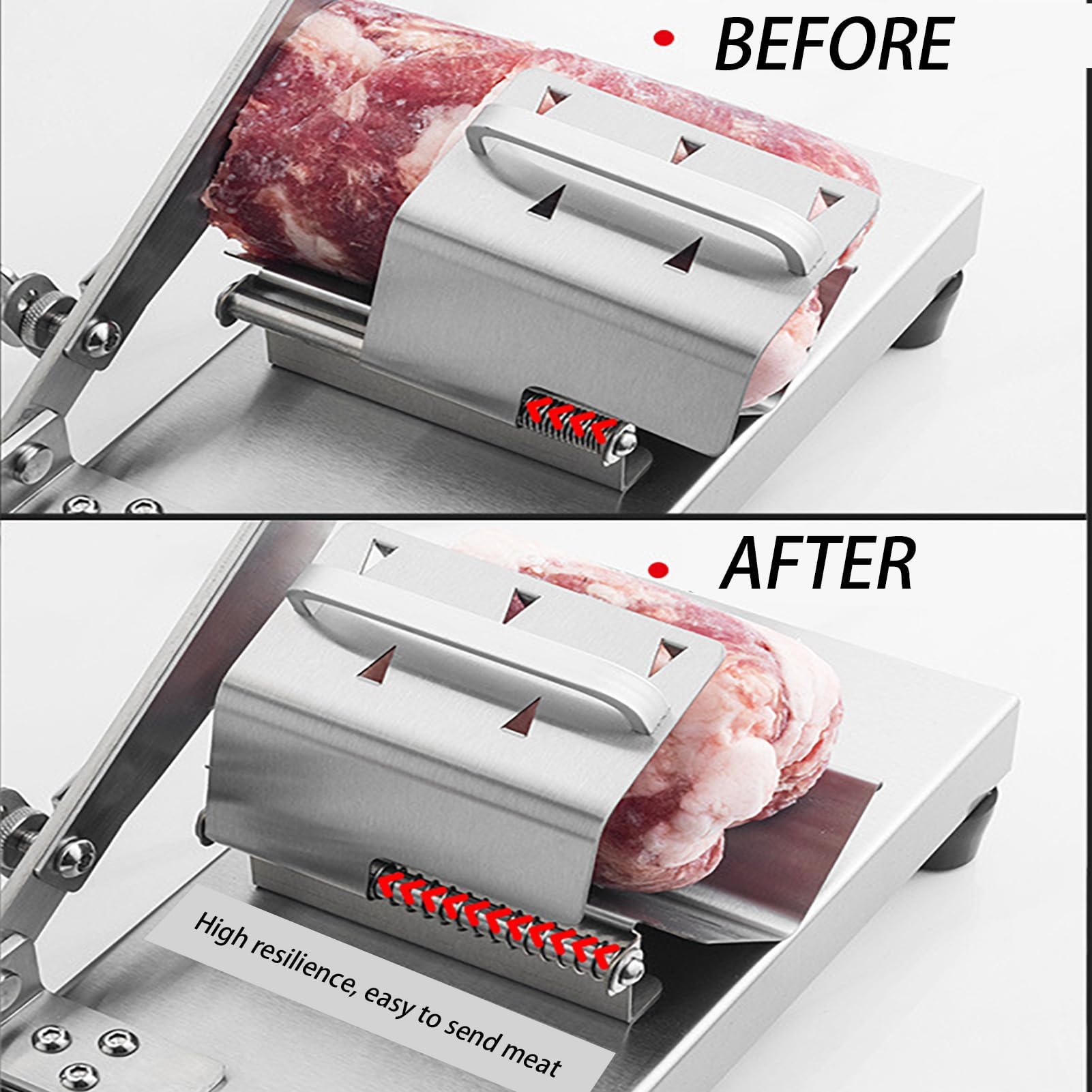 Máquina Cortadora De Carne Manual De Acero Inoxidable