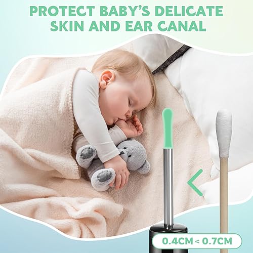 Miniatura 4 de Nuanchu 16 piezas de puntas de cucharas para oídos, puntas de repuesto para limpiadores de oídos, púas de repuesto para eliminación de cera de