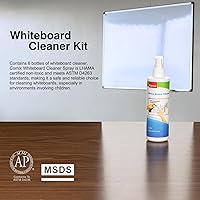 Vista 4 de Comix Limpiador de pizarra blanca no tóxico, espray de limpieza de pizarra blanca de 8.5 onzas, limpiador de borrado en seco de bajo olor, paquete