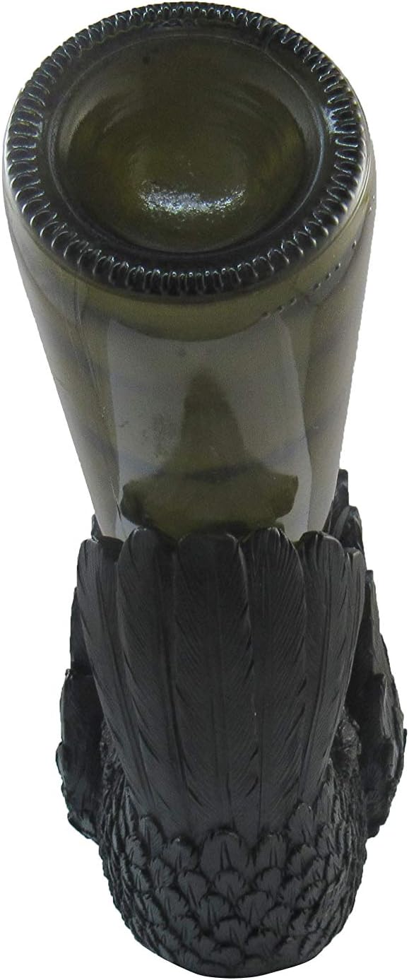 DWK "Poetic Potion Raven Bird Decorative Table Top Wine Bottle Holder | Home Bar Decor | Wine Accessories for a Wine Bar | Kitchen Organization | Great Gifts for Her - 10"