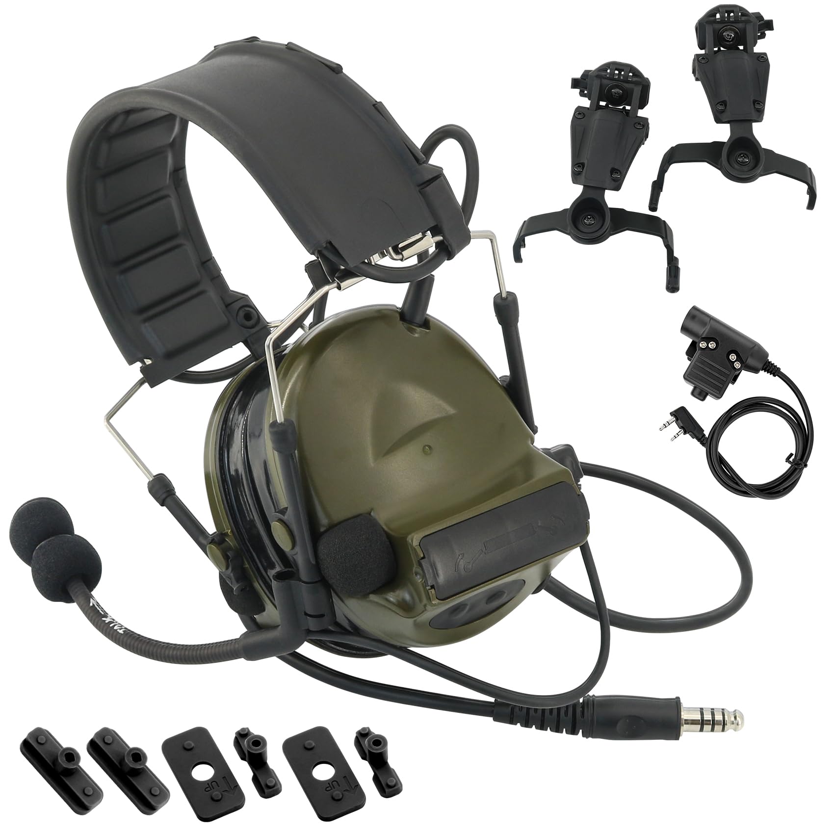 Casque tactique U94 PTT microphone coussinets gel airsoft