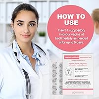 Vista 4 de Nahid Supositorio vaginal probiótico, supositorios de ácido hialurónico, hidratante vaginal, equilibrio de pH, restaura el olor vaginal saludable