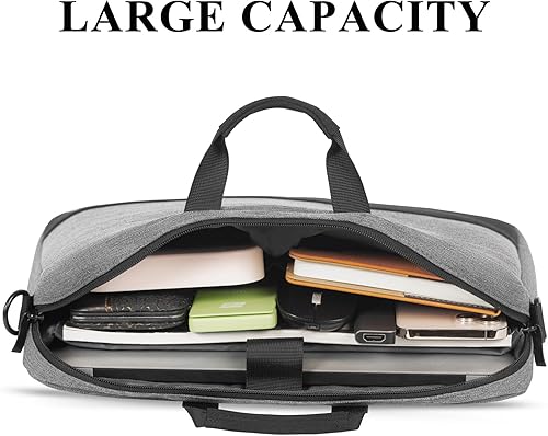 Miniatura 3 de Funda para laptop de 15.6 pulgadas, resistente al agua, funda de transporte para laptop, correa de hombro, maletines para computadora compatible con