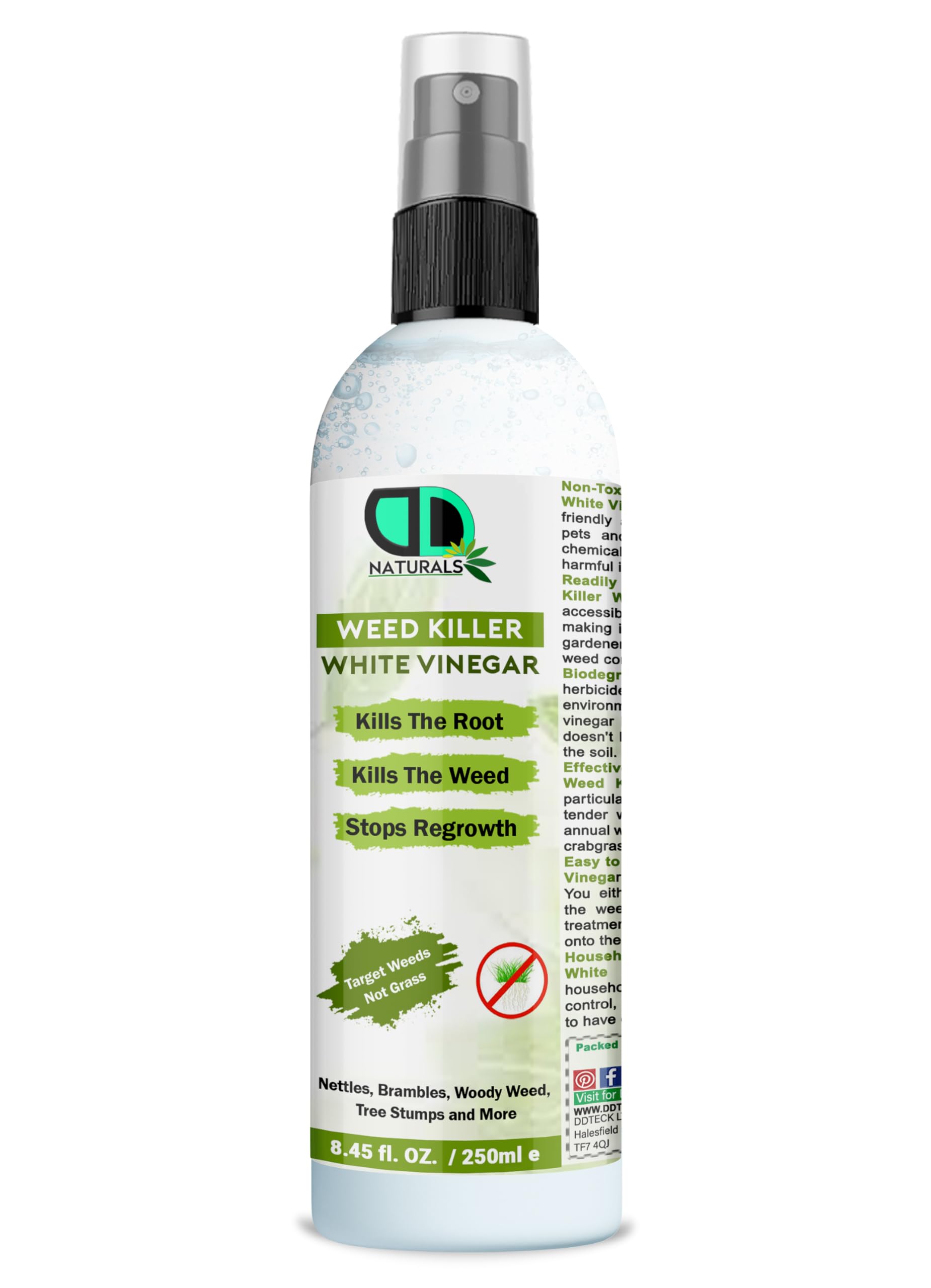 Super Strength Concentrated Weed Killer - Effective Weed Control - Indsutrial Strength - Ready to Use (250ml Spray)