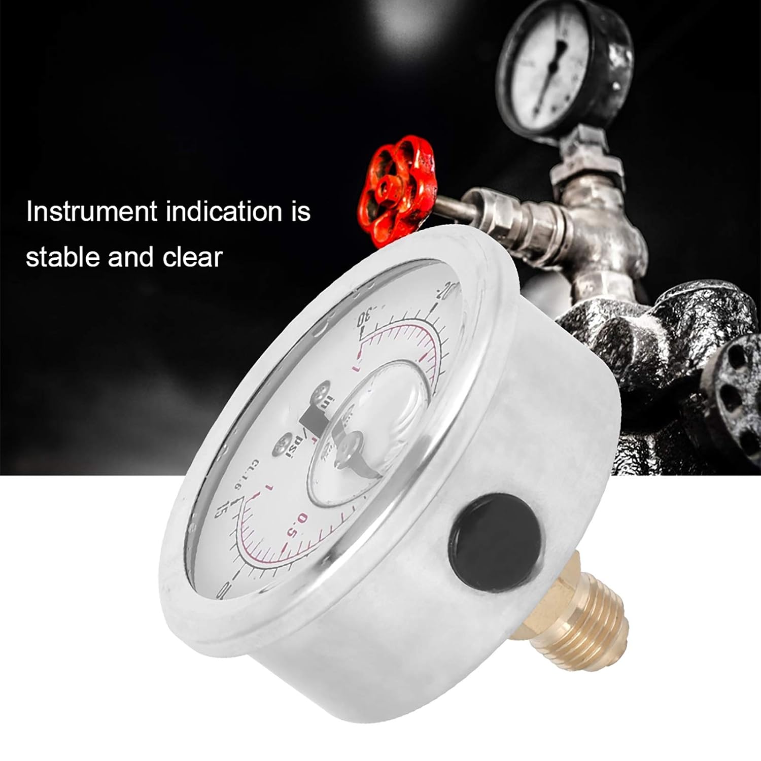 Vacuum Pressure - Stainless Steel - Stable and Clear Indication - for Industry and More - TSPGGZ604‑1bar