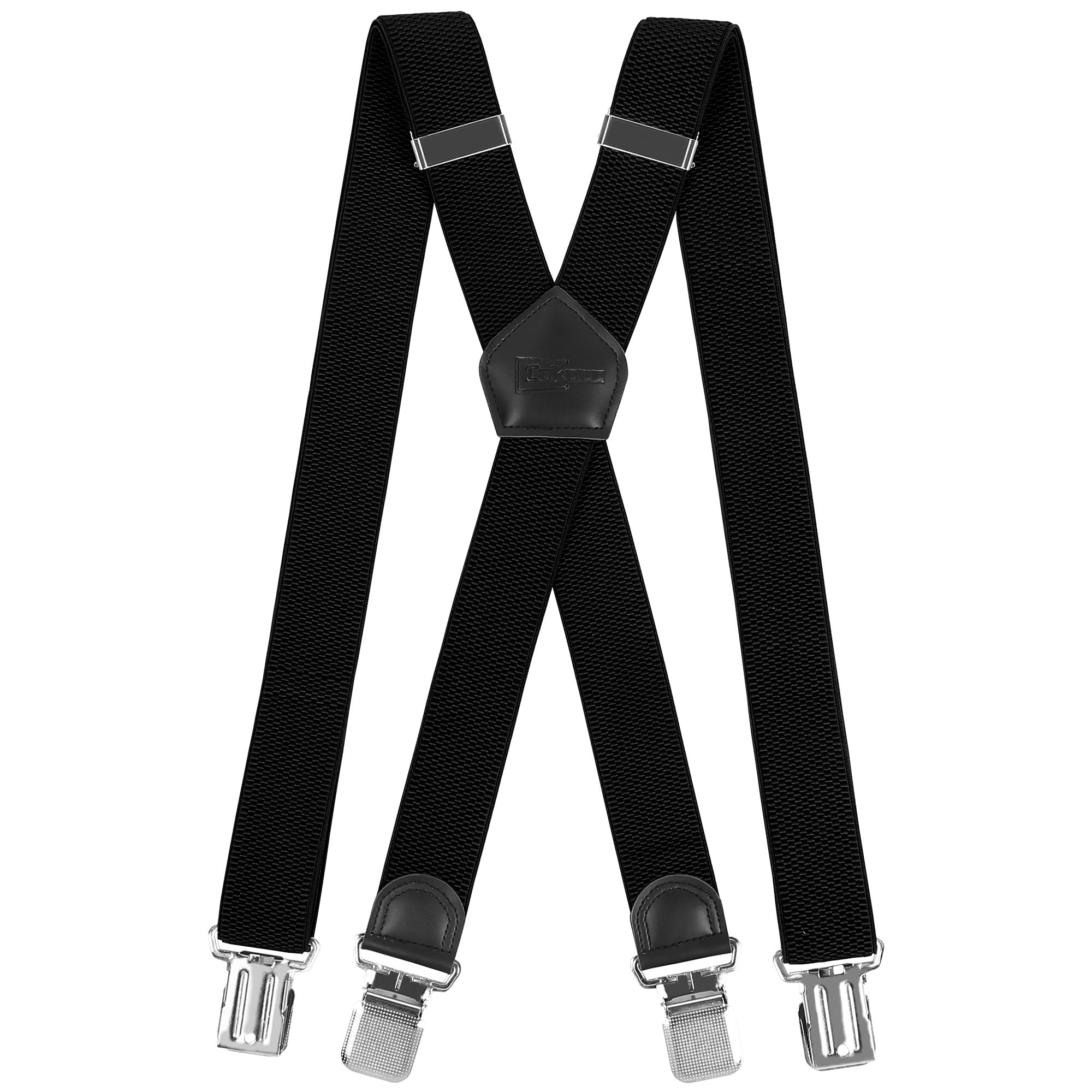Cokaca Hosenträger Herren Extra Stark mit Sehr Starken 4 Metall Clip | X-Form Hosenträger Herren Breit Lang, Elastisch und Längenverstellbar, Sehr Gut Geeignet für Große oder Schwere Menschen