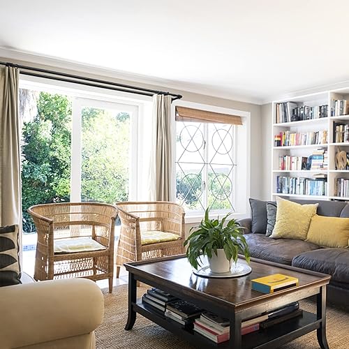 Miniatura 7 de BsBsBest Barras de cortina para ventanas de 28 a 117 pulgadas, barra de cortina doble envolvente de 1 pulgada, juego de barras de cortina ajustables