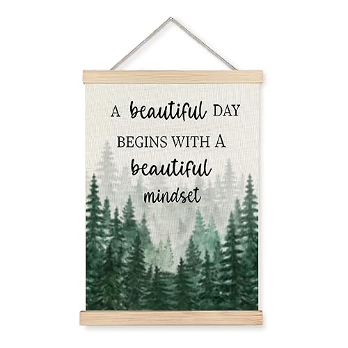 Mindset Framed Canvas Wall Art - A Beautiful Day Begins