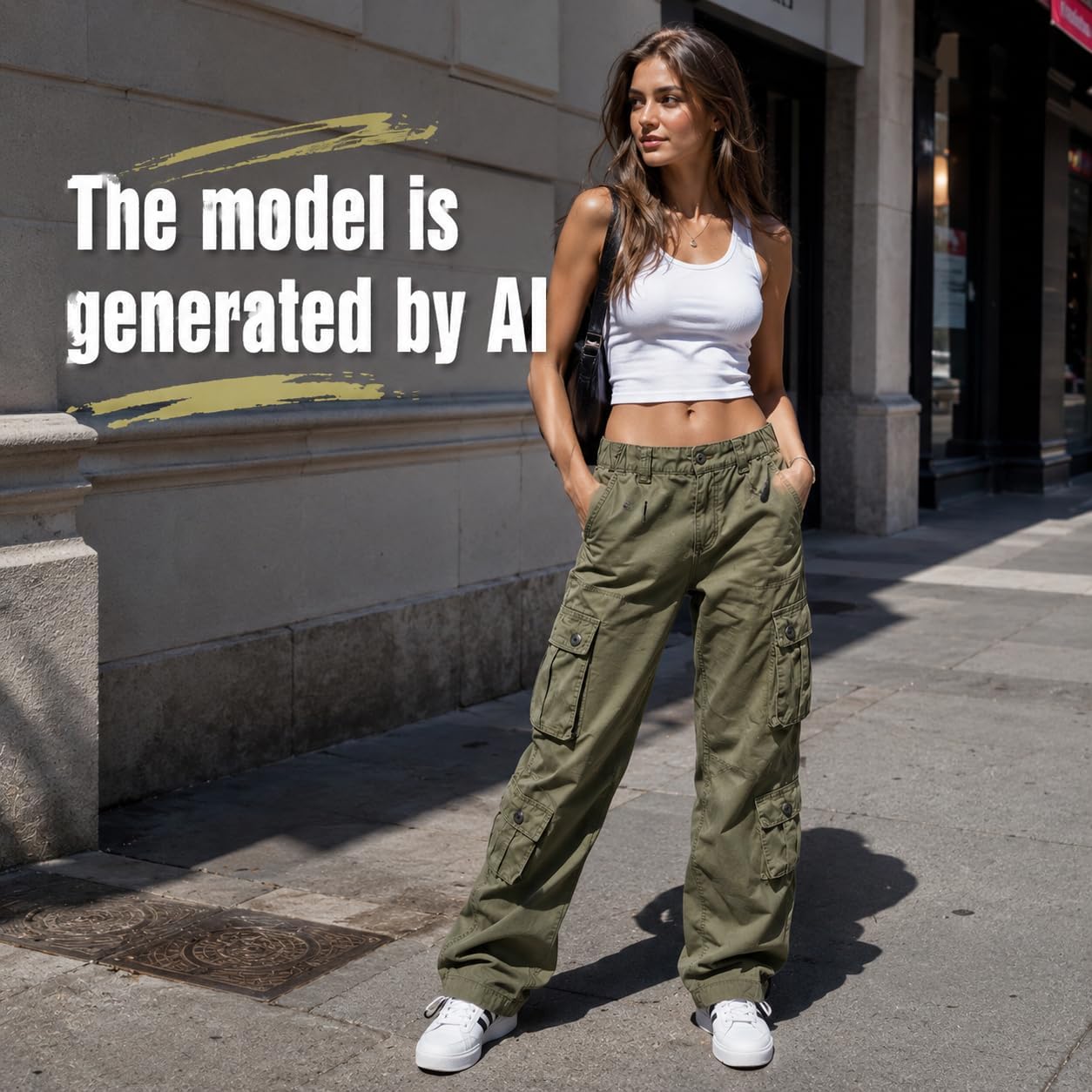 Womens Mid-Rise Cotton Military Combat Y2K Casual Work Camo Cargo Pants