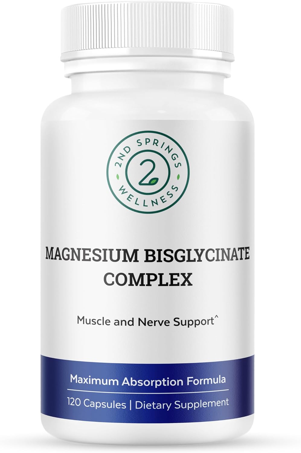 Magnesium Bisglycinate Complex 400mg – Albion TRAACS Chelated Magnesium for Maximum Absorption – Gentle on Stomach, Highly Bioavailable Magnesium Supplement – 120 Capsules