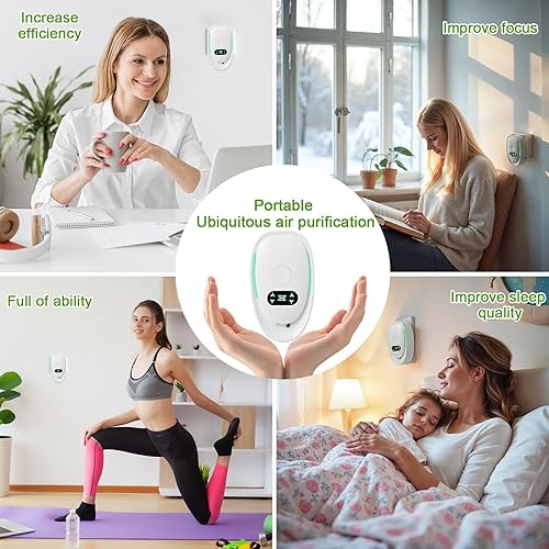 Miniatura 7 de Paquete de 6 purificadores de aire enchufables e ionizador negativo, ambientador para el hogar y la oficina, eliminador de olores para mascotas,