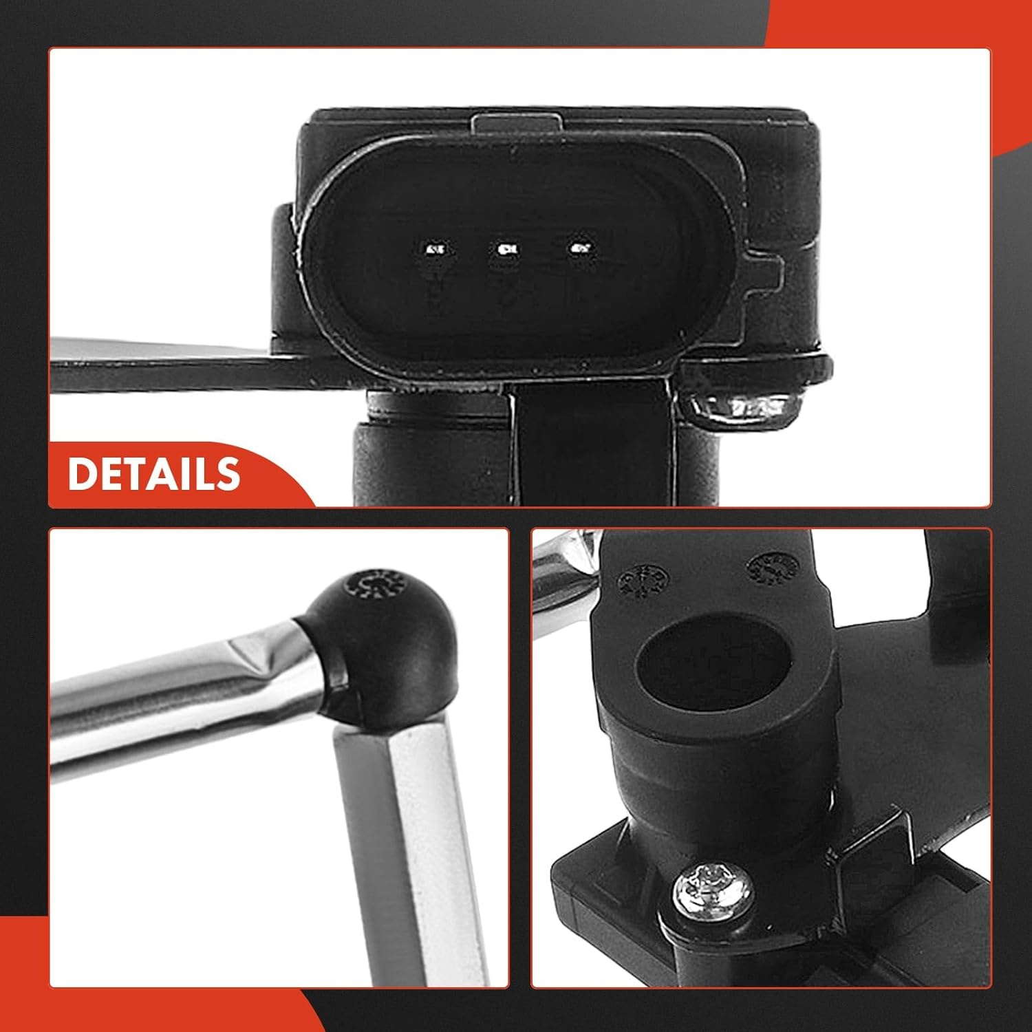 A-Premium Ride Height Level Sensor Compatible with Audi Q5 SQ5 2018 2019 2020, Front Right (Passenger Side), Replace# 4K0941286B, 4K0941286A