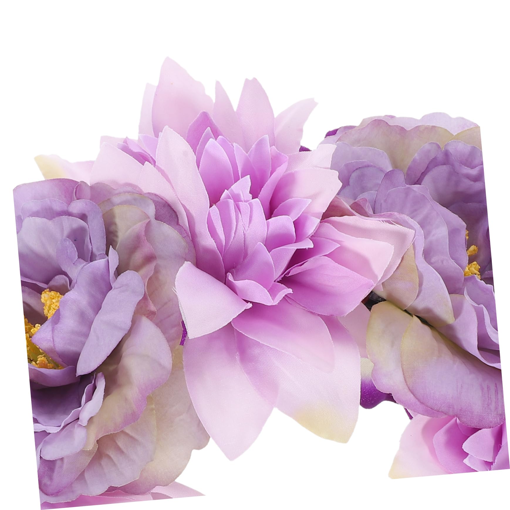 4 diademas de flores estilo retro para mujer, guirnalda para el pelo, tocado de flores de gran tamaño, tocado para la cabeza, artificial de viaje, tela