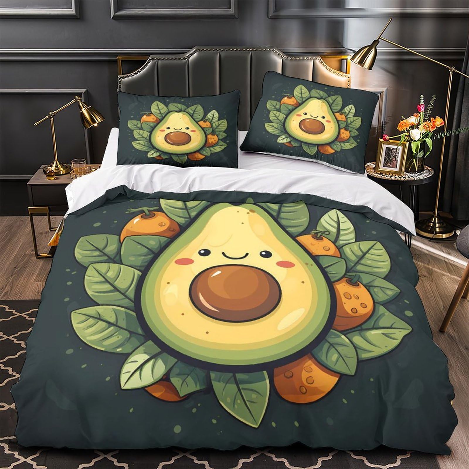 Housse de couette 3D hypoallergénique ultra douce et respirante avec fermeture éclair
