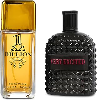 1 Billion&Very Excited Combo Men's Cologne- Eau De Toilette Spray Perfume, Fragrance For Men- Daywear, Casual Daily Cologne Set 3.4 Oz Bottle- Ideal EDT Beauty Gift for Birthday, Anniversary