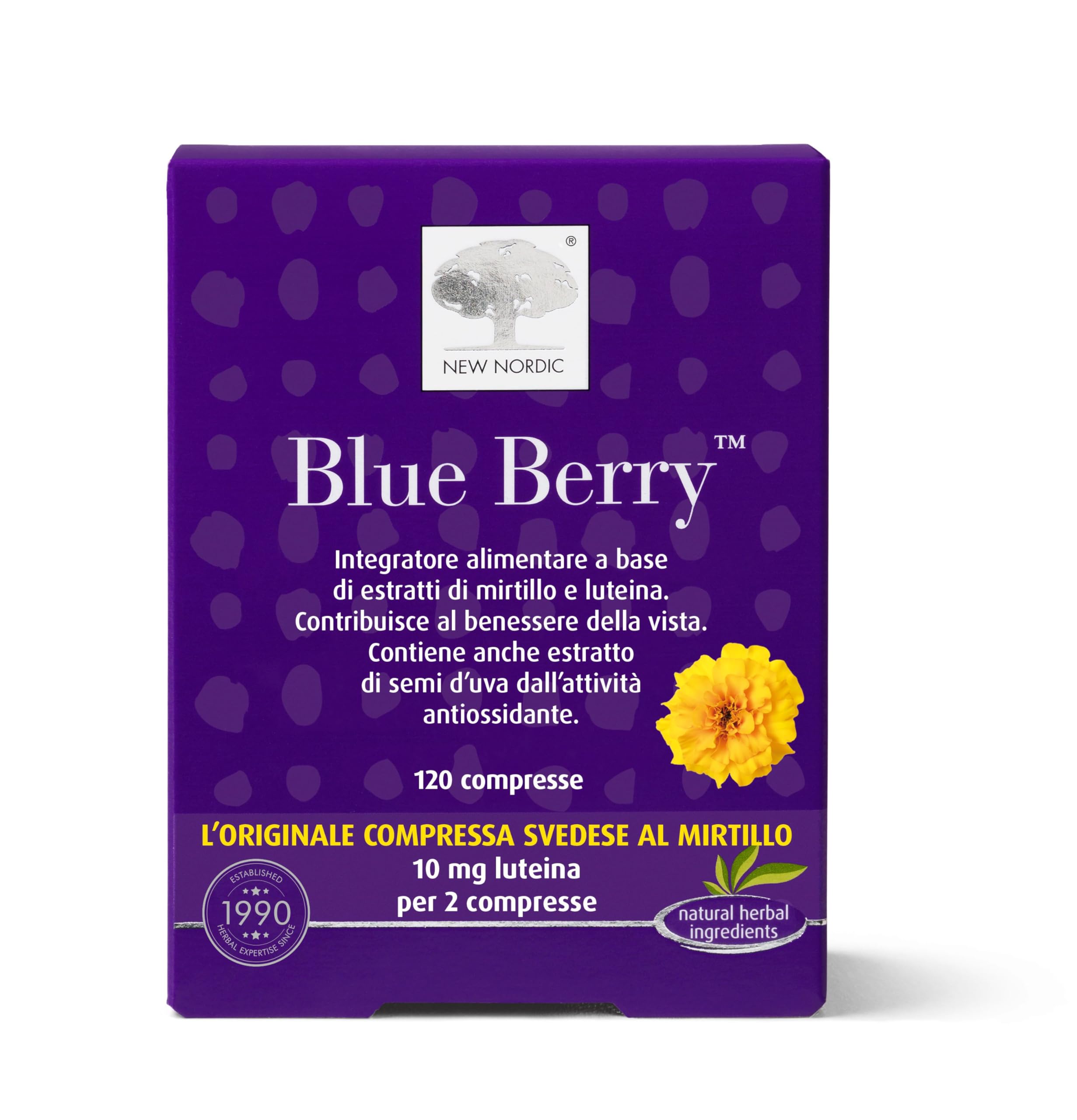 New Nordic Blue Berry Integratore Alimentare Utile per la Funzione Visiva - 120 Compresse