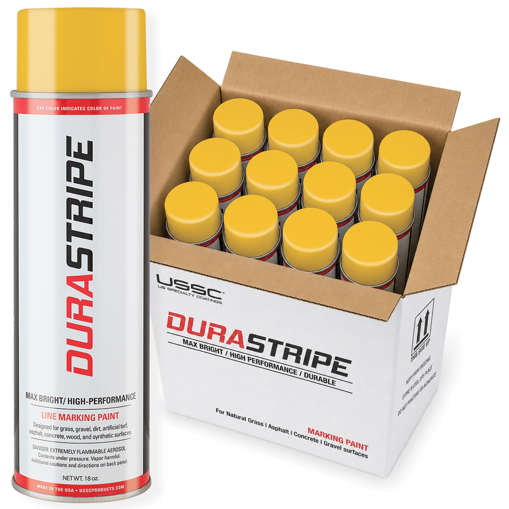 Athletic Field Marking Paint (Yellow) 12-18oz Cans Per Case