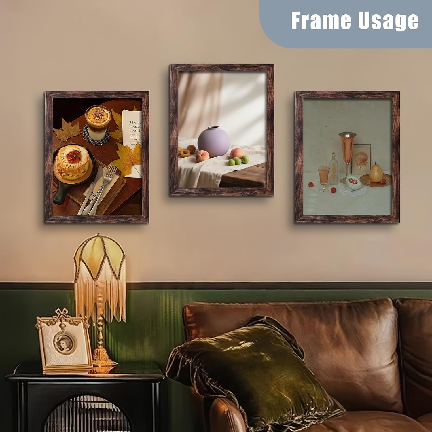 SESEAT 12x16 Frame Wall Hanging Picture Frames, Brown, 1 Pack