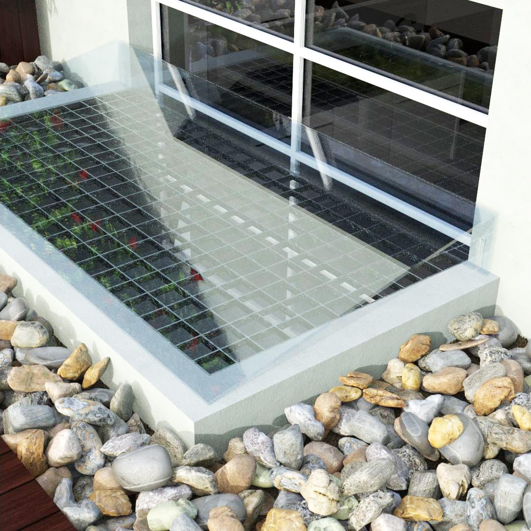 Lichtschachtabdeckung Acryl, 1100 x 450 mm | Kellerschachtabdeckung, Regenschutz, aus Acrylglas, zum Auflegen