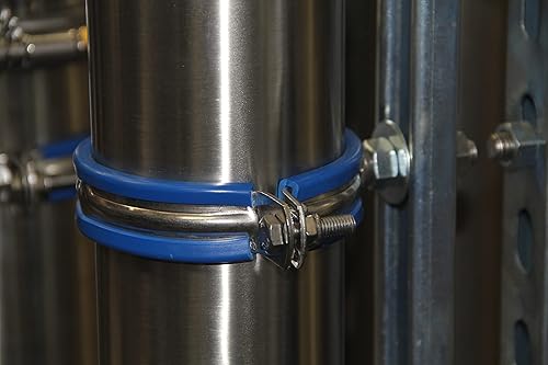 Miniatura 3 de HFS (R) Soporte de abrazadera de tubo de 14 "correas de soporte de carrete de tubo con soldadura 12" perno macho BSP